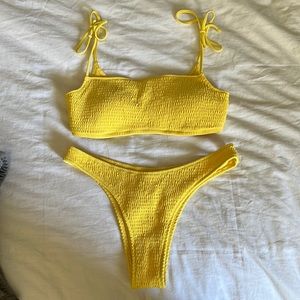 Yellow Abercrombie bathing suit